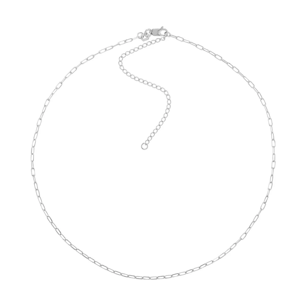 14K Gold 1.70mm Paperclip Choker Chain