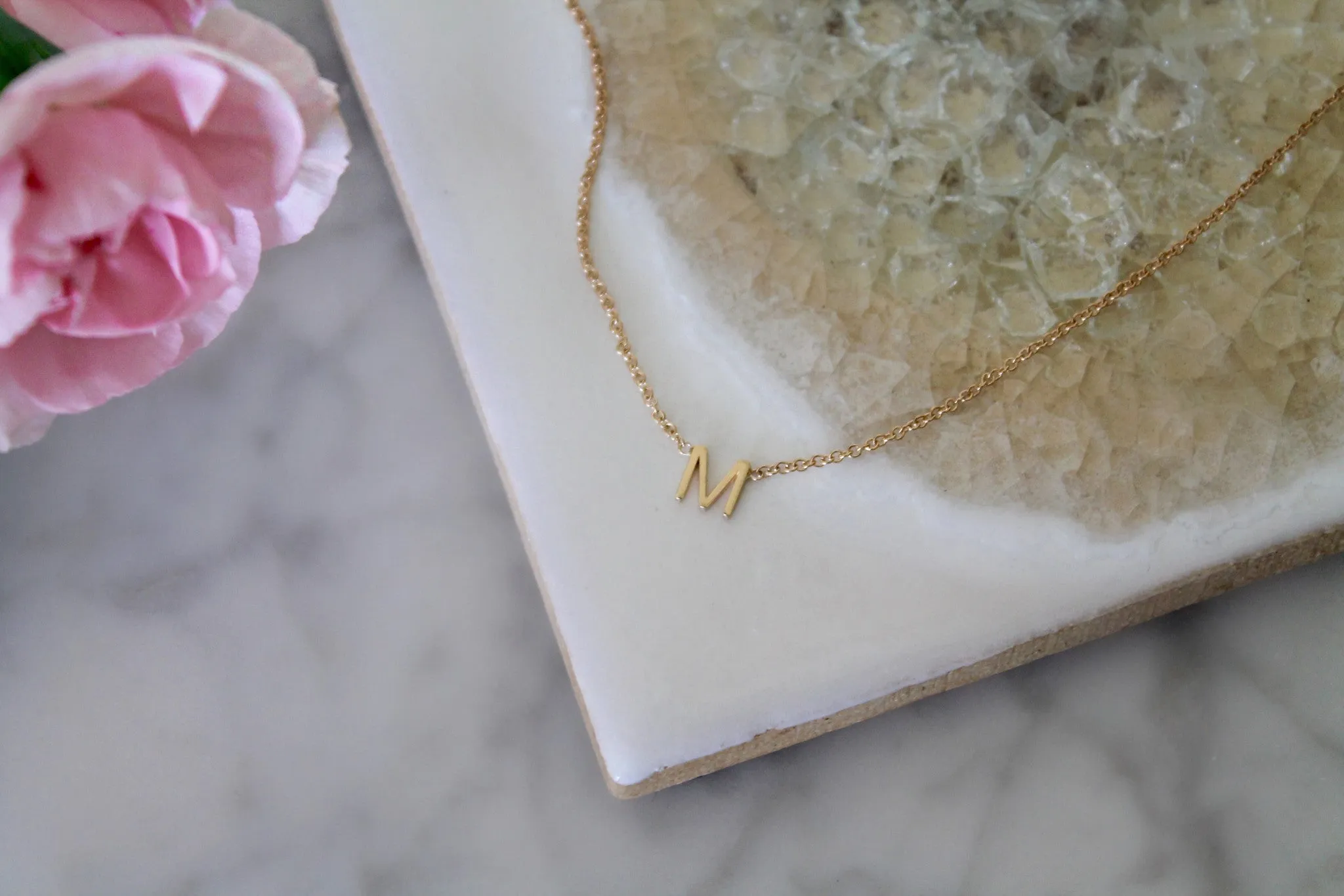 14K INITIAL NECKLACE