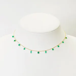 2.72 cts Minor Oil Colombian  Emerald Necklace