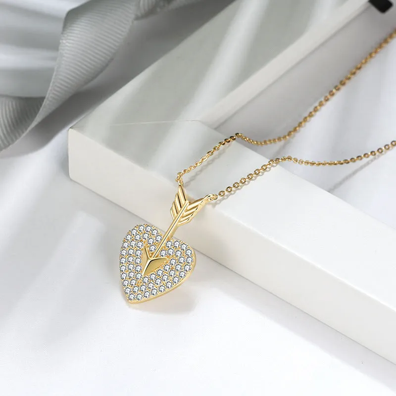Beautiful Fashion Diamond Shaped Heart Necklace