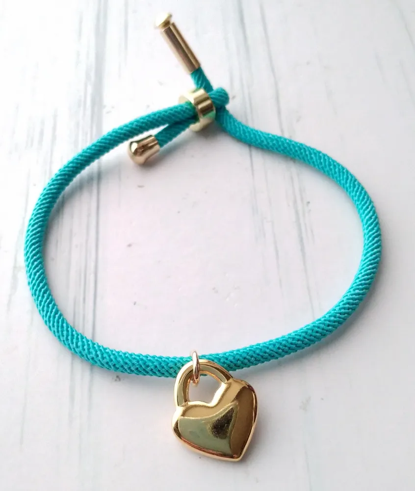 Dani Heart Corded Slider Bracelet