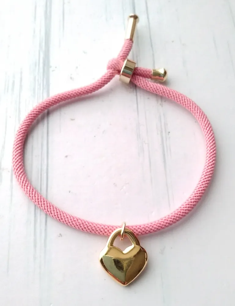Dani Heart Corded Slider Bracelet