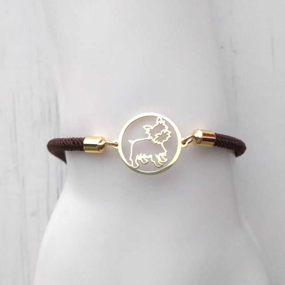 Dani Round Terrier Corded Slider Bracelet