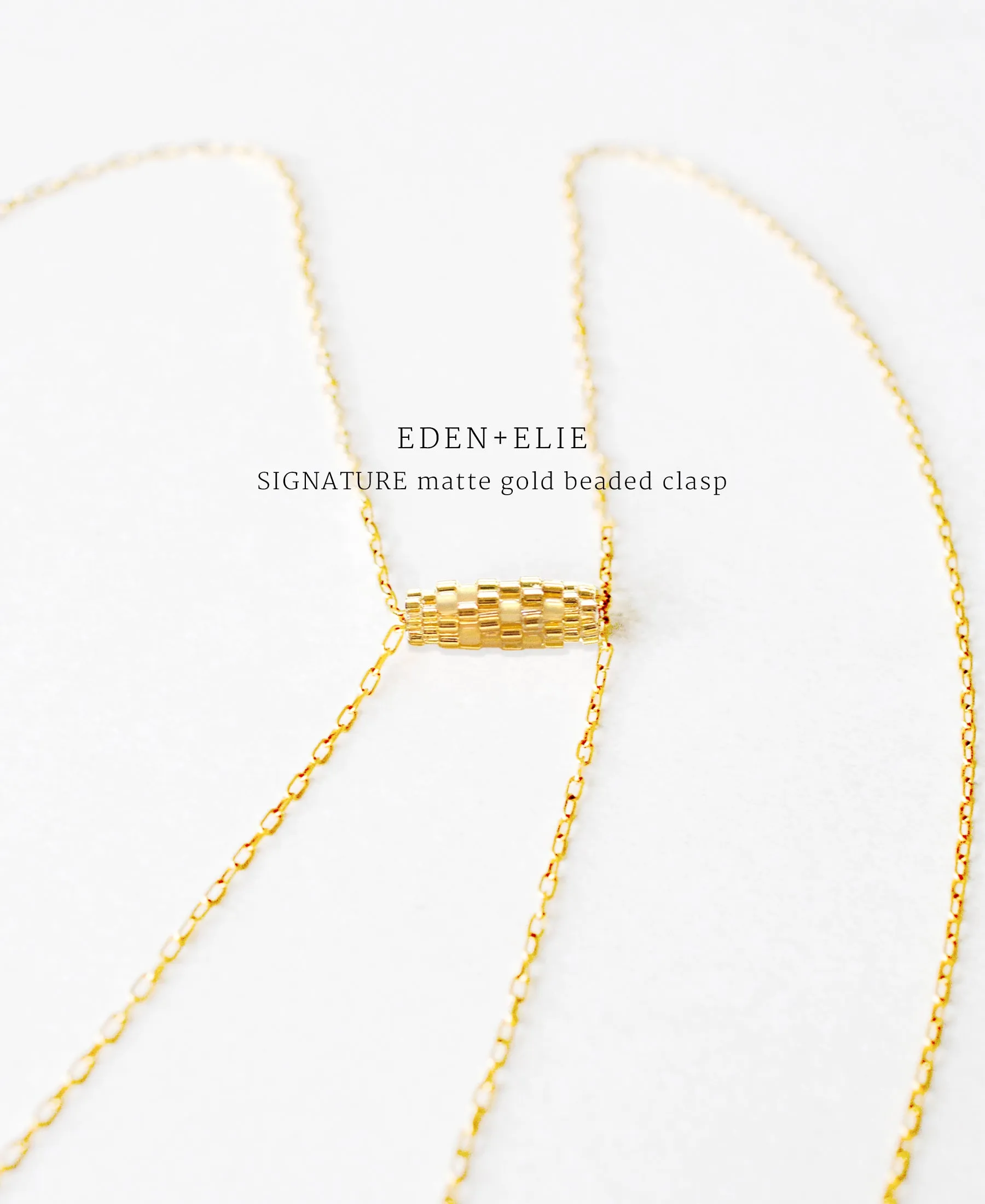EDEN   ELIE Everyday Adjustable Length Necklace - bark brown