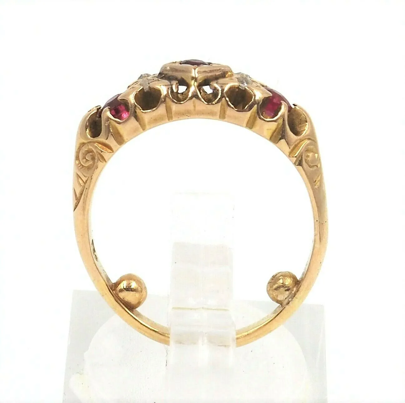 Garnet, Diamond & Ruby 18ct Yellow Gold Ring