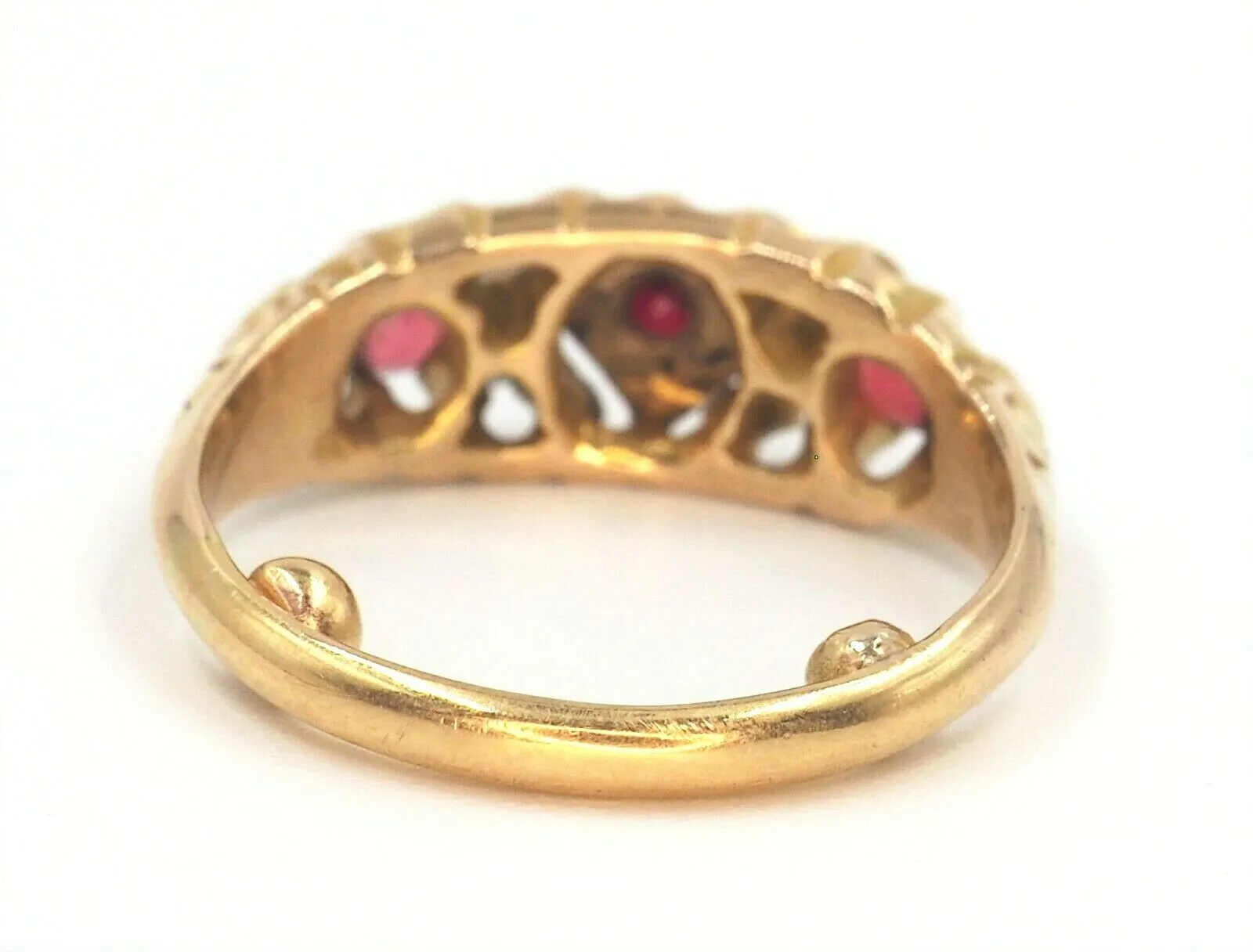 Garnet, Diamond & Ruby 18ct Yellow Gold Ring