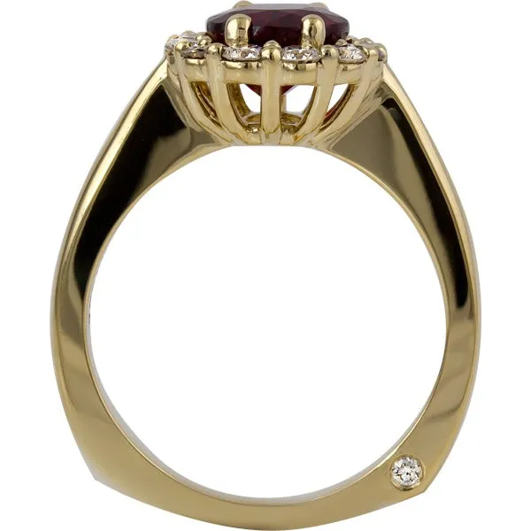 Gems of Distinction Collection's 14k Yellow Gold 2.04ct Ruby & .61ctw Diamond Euro Shank Ring