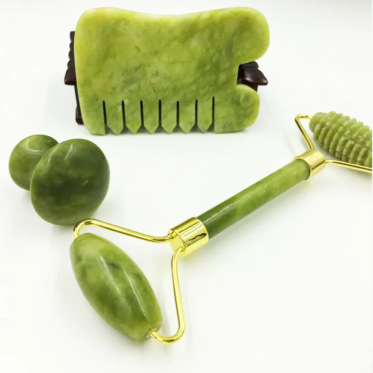 Jade Beauty Container Xiuyu Roller Massager Jade Roller Scraping Comb Board Jade Massager