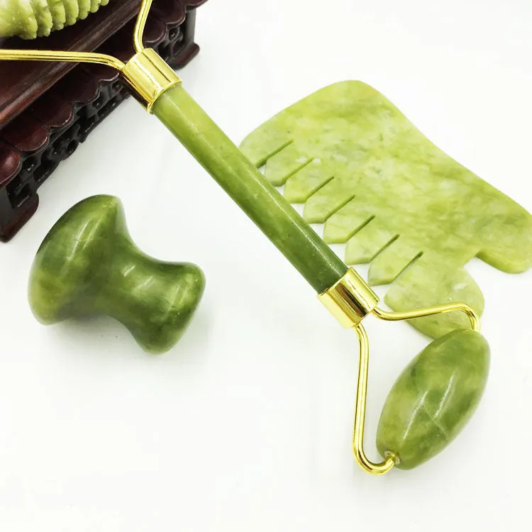 Jade Beauty Container Xiuyu Roller Massager Jade Roller Scraping Comb Board Jade Massager