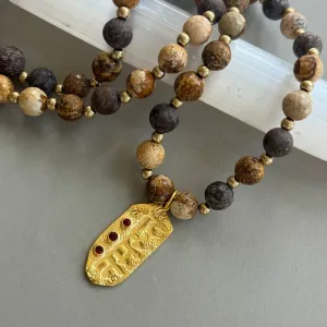 Jasper Bead Namaste Necklace