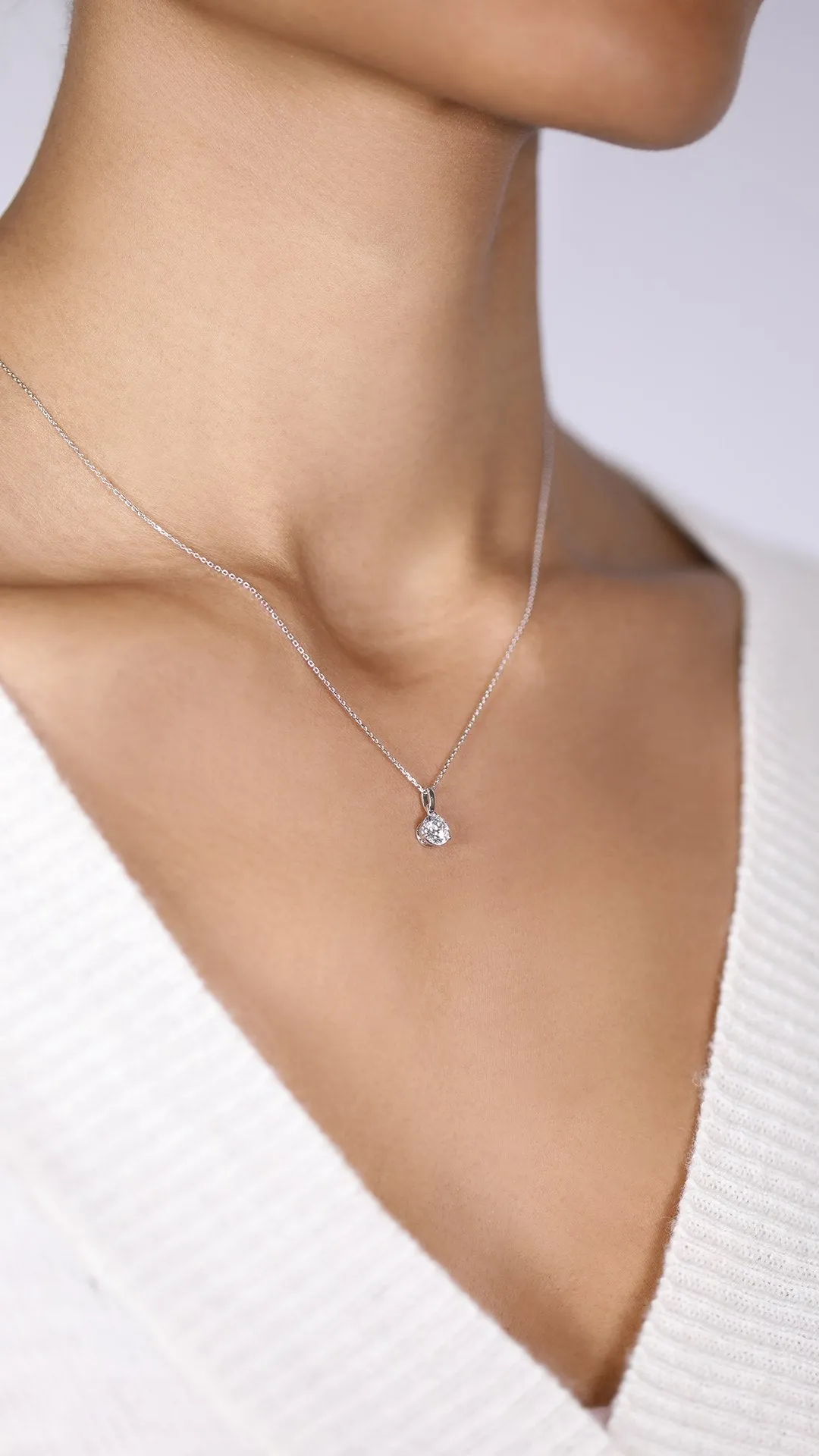 Lauren Necklace 0.70ct 18K White Gold
