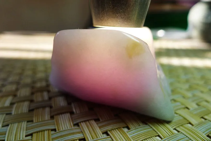 Natural Jade Rough Jadeite Raw (313g,10.6X5.2X2.8cm)