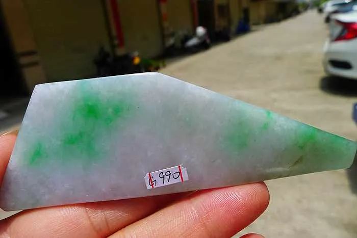 Natural Jade Rough Jadeite Raw (47g,9.9X3.4X0.5cm)