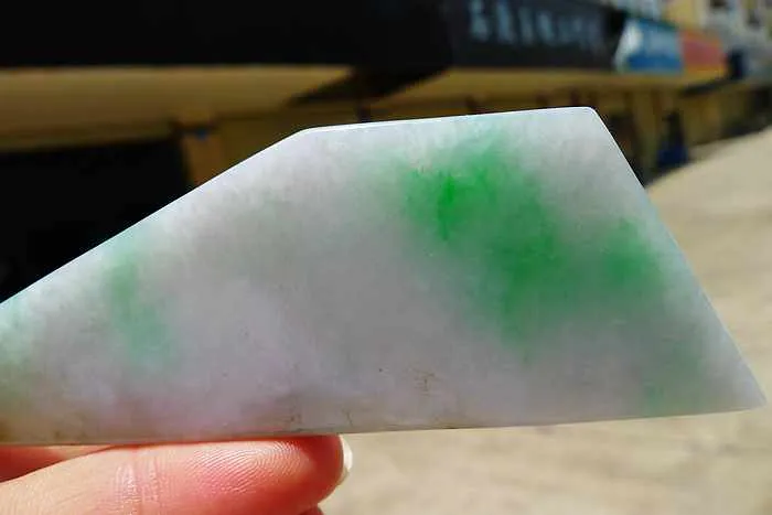 Natural Jade Rough Jadeite Raw (47g,9.9X3.4X0.5cm)