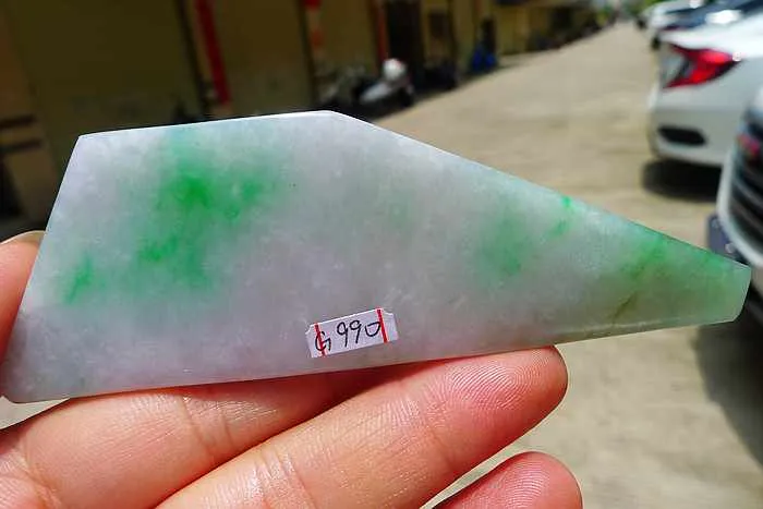 Natural Jade Rough Jadeite Raw (47g,9.9X3.4X0.5cm)