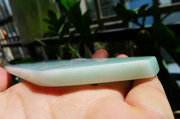 Natural Jade Rough Jadeite Raw (79g,9.4X5.1X0.8cm)