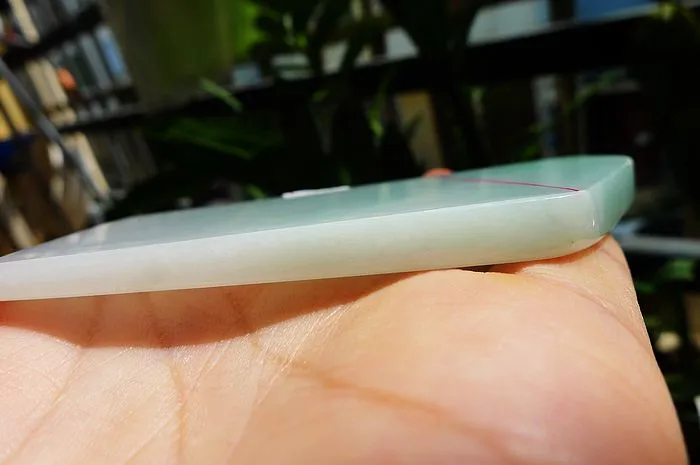 Natural Jade Rough Jadeite Raw (79g,9.4X5.1X0.8cm)