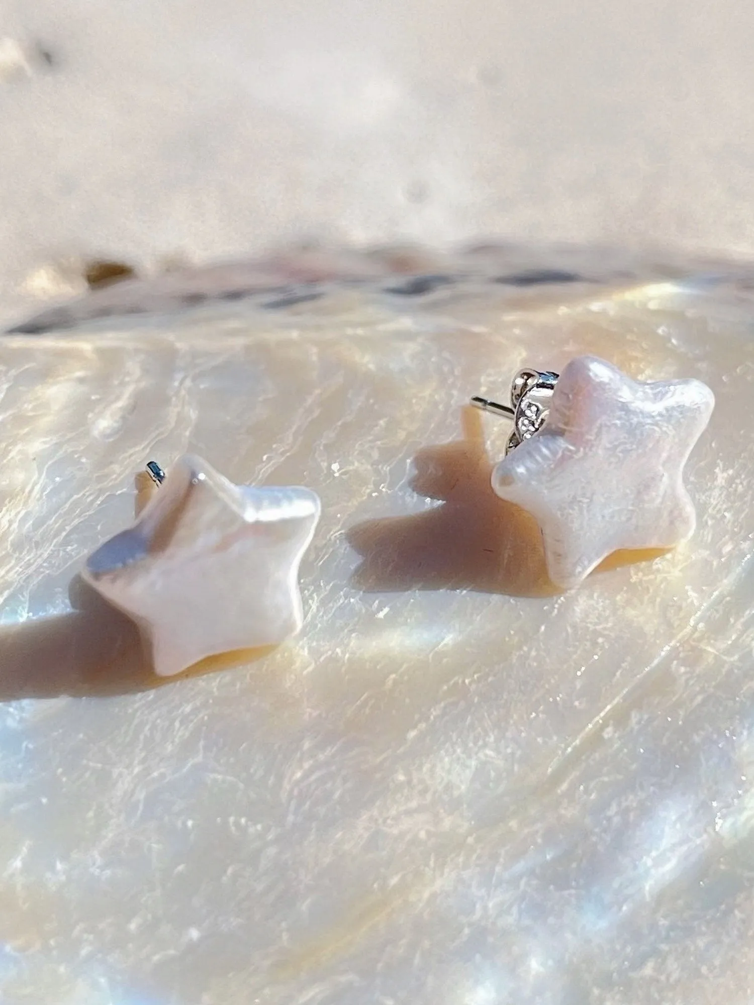 North Star Pearl Earrings
