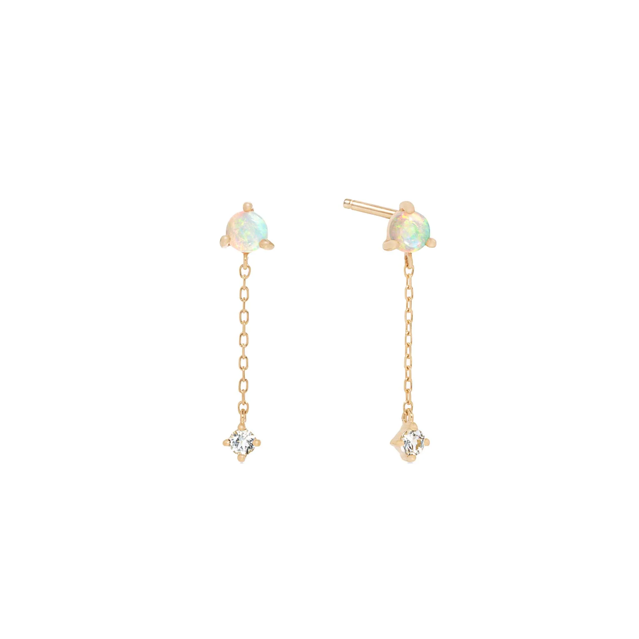 Opal Dangle Earrings 14k Gold - Engla