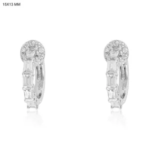 Opal Enchantment Huggies Diamond Earrings