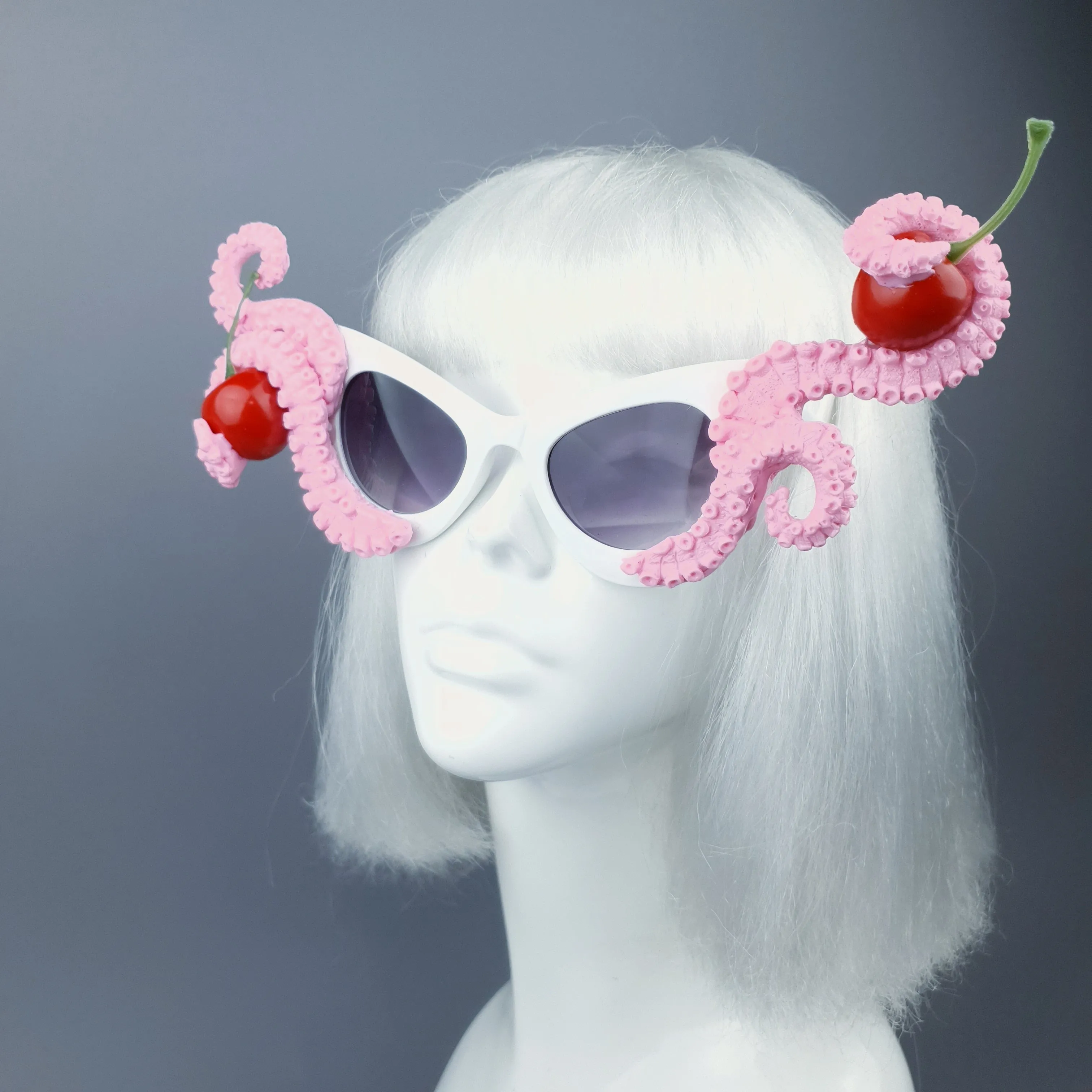 "Ursula" Pink Octopus Kraken Tentacle with Cherries Sunglasses