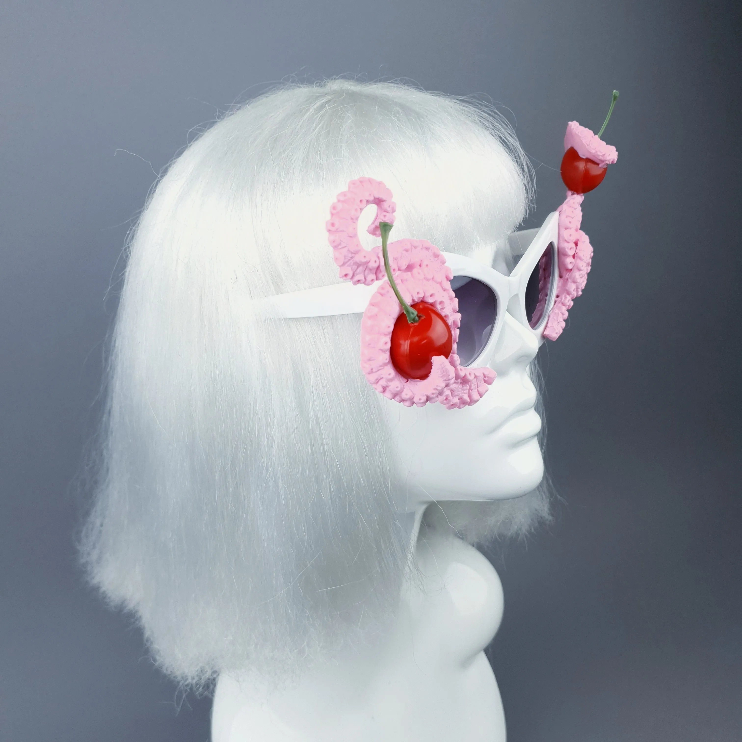 "Ursula" Pink Octopus Kraken Tentacle with Cherries Sunglasses