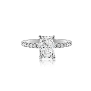 Radiant 1.31ct F VS1 IGI Lab Diamond White Gold Ring