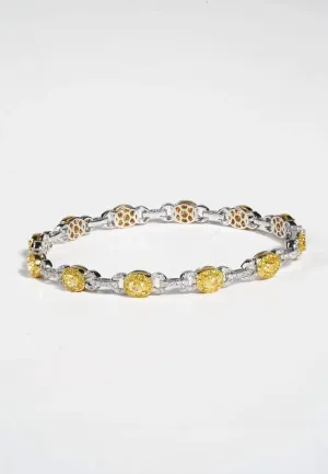 Radiant Spiral Diamond Bangle Bracelet