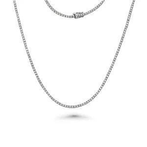 Ready to Ship Diamond Tennis Necklace (7.50 ct.) 2.2 mm 4-Prongs Setting in 14K Gold
