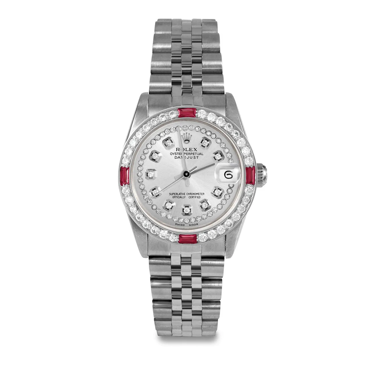 Rolex Datejust 31mm | 68274-SLV-STRD-4RBY-JBL