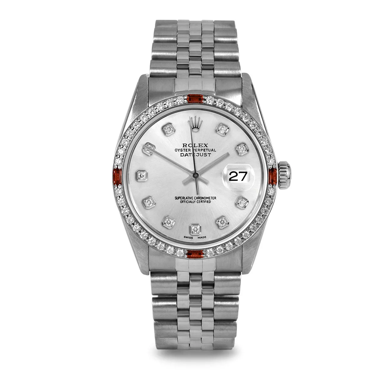 Rolex Datejust 36mm | 16014-SLV-DIA-AM-4RBY-JBL