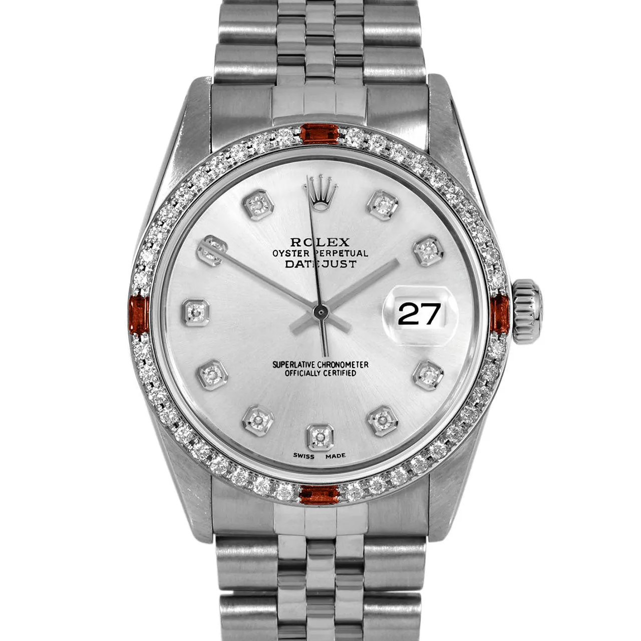 Rolex Datejust 36mm | 16014-SLV-DIA-AM-4RBY-JBL