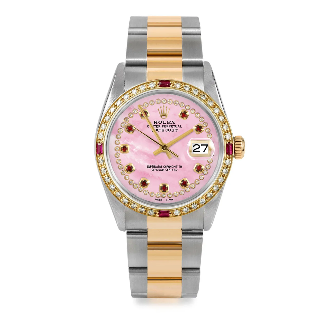 Rolex Datejust 36mm | 16233-PMOP-STRR-4RBY-OYS