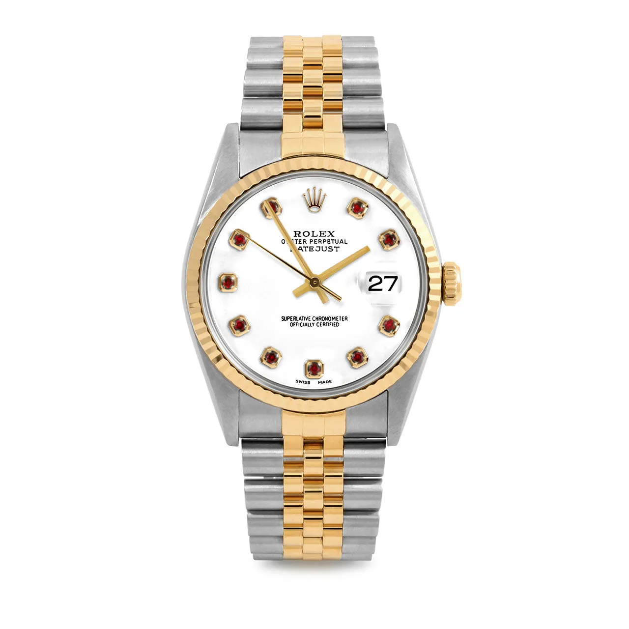 Rolex Datejust 36mm | 16233-WHT-RBY-AM-FLT-JBL