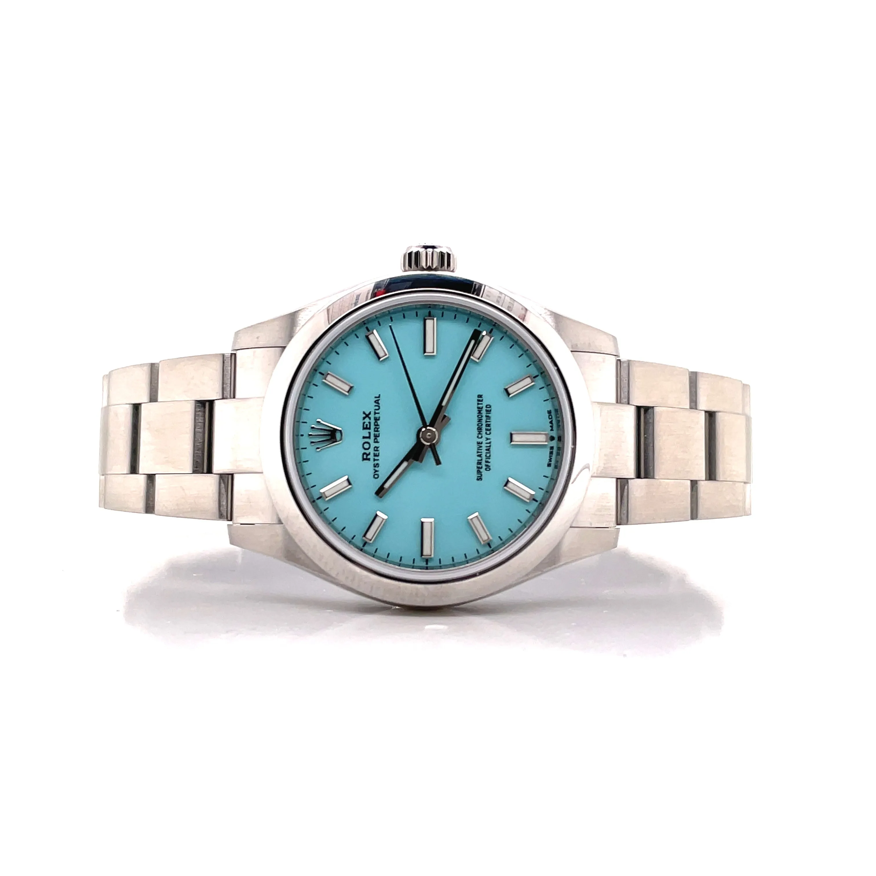 Rolex Oyster Perpetual 31 277200 Factory Turquoise Blue Dial Box and Papers Unworn