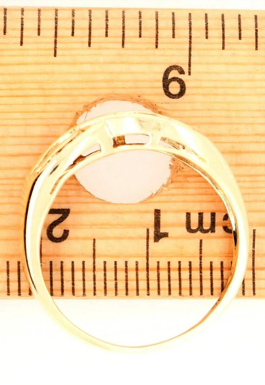 Ruby & Diamond 9ct Yellow Gold Cross Over Ring