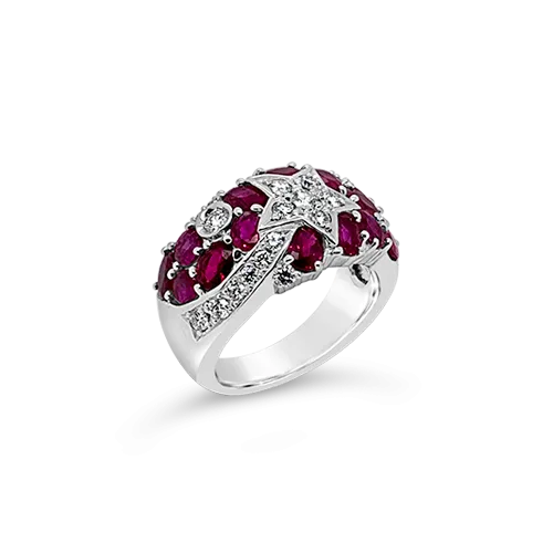 Ruby & Diamond Shooting Star Ring