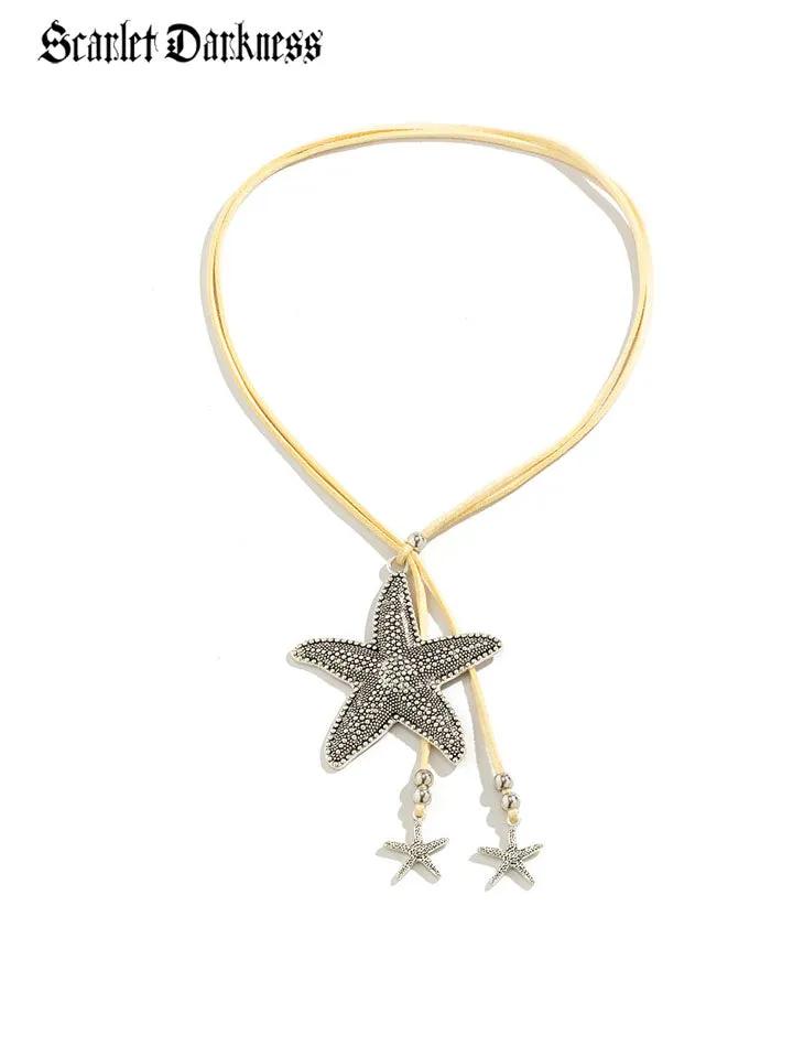 Seashell Serenade Starfish Boho Choker Necklace