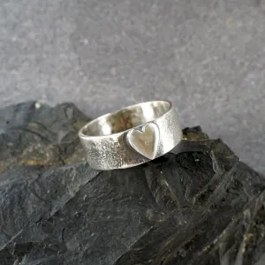 SH01R Silver Heart Ring