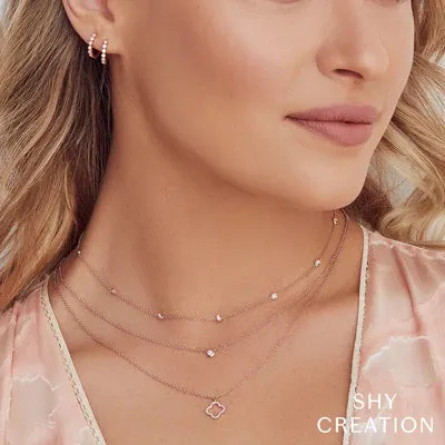 Shy Creation .28ctw Diamond Station Necklace