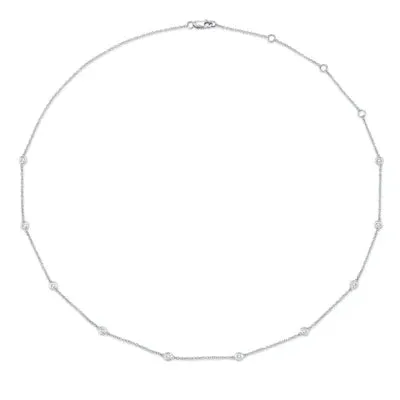 Shy Creation .28ctw Diamond Station Necklace