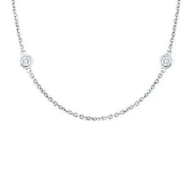 Shy Creation .28ctw Diamond Station Necklace