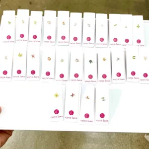 Single Enamel Initial Studs