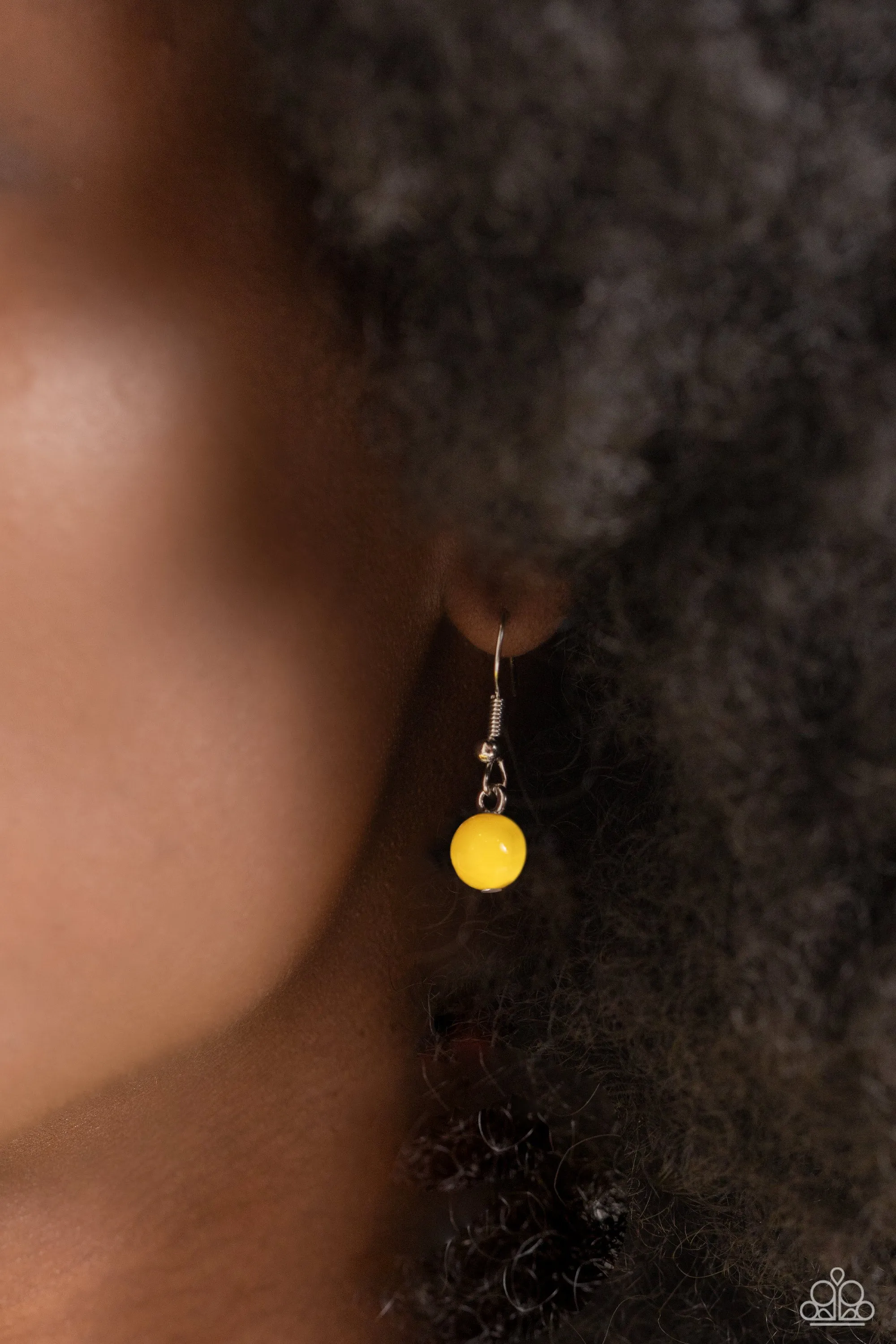 SUN and Fancy Free - Yellow Necklace - Paparazzi Accessories