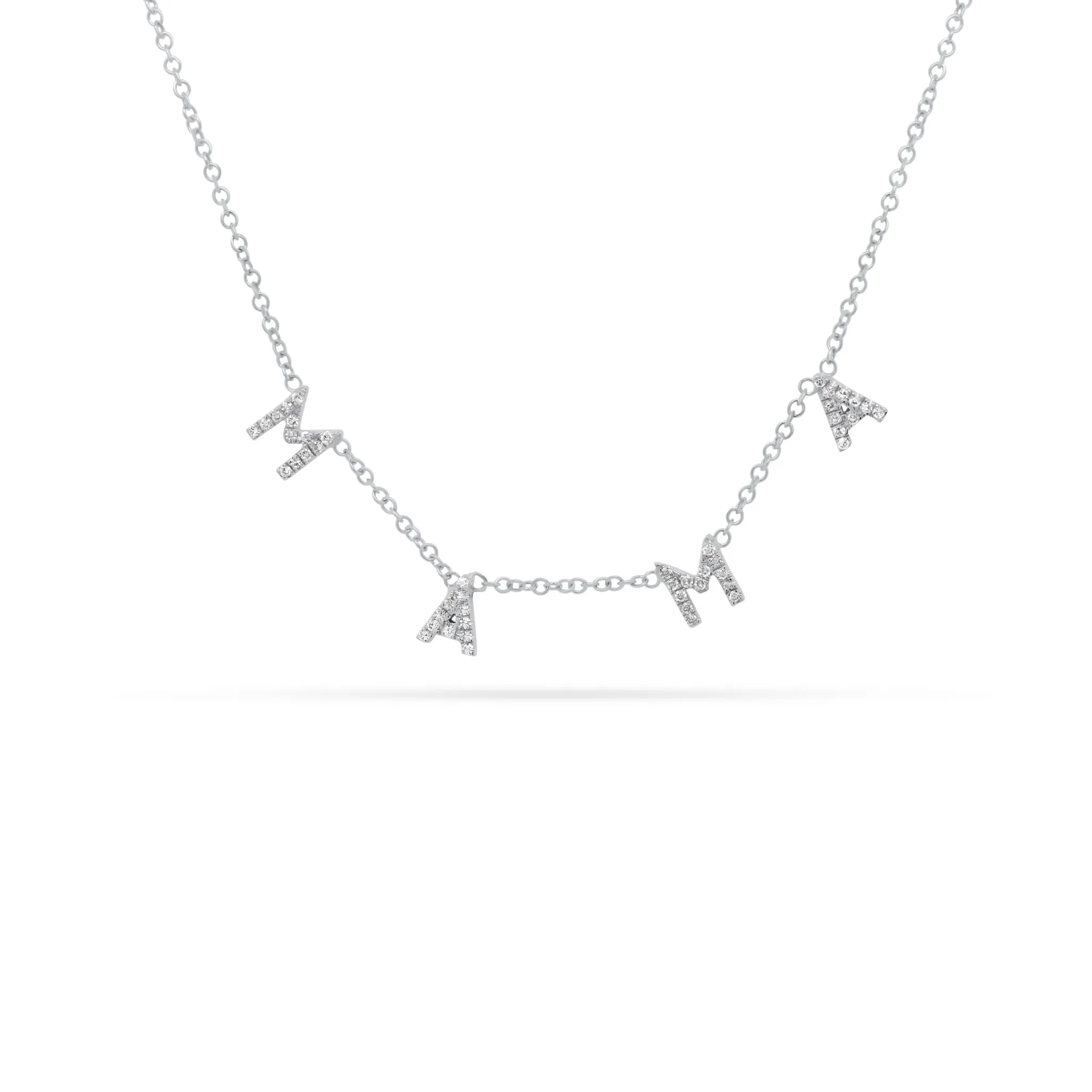 Tiny Diamond MAMA Necklace