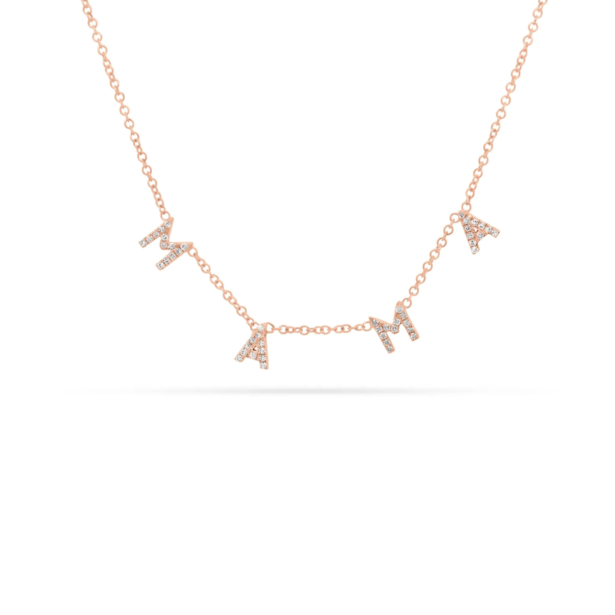 Tiny Diamond MAMA Necklace