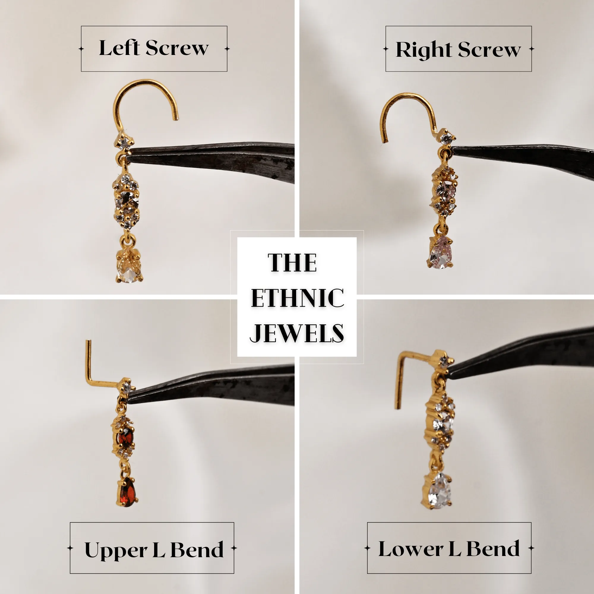 Tiny Star Dangle Nose Ring – Indian Gold Nose Piercing Jewelry