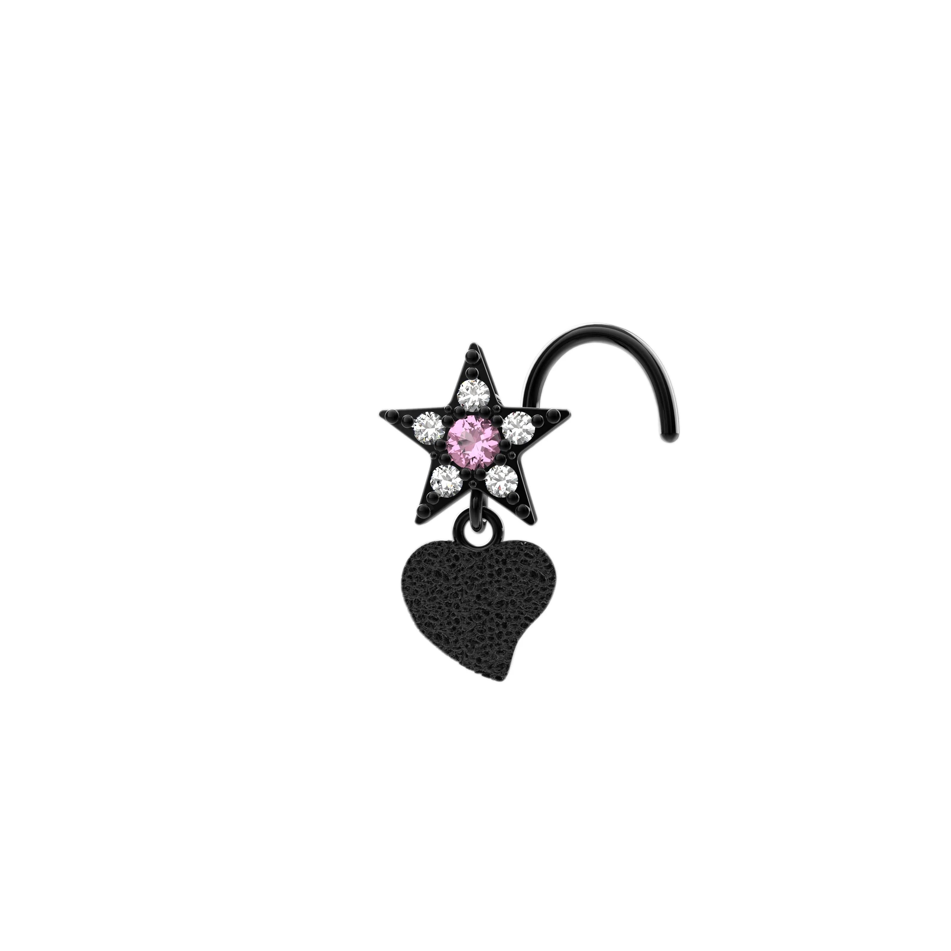 Tiny Star Dangle Nose Ring – Indian Gold Nose Piercing Jewelry