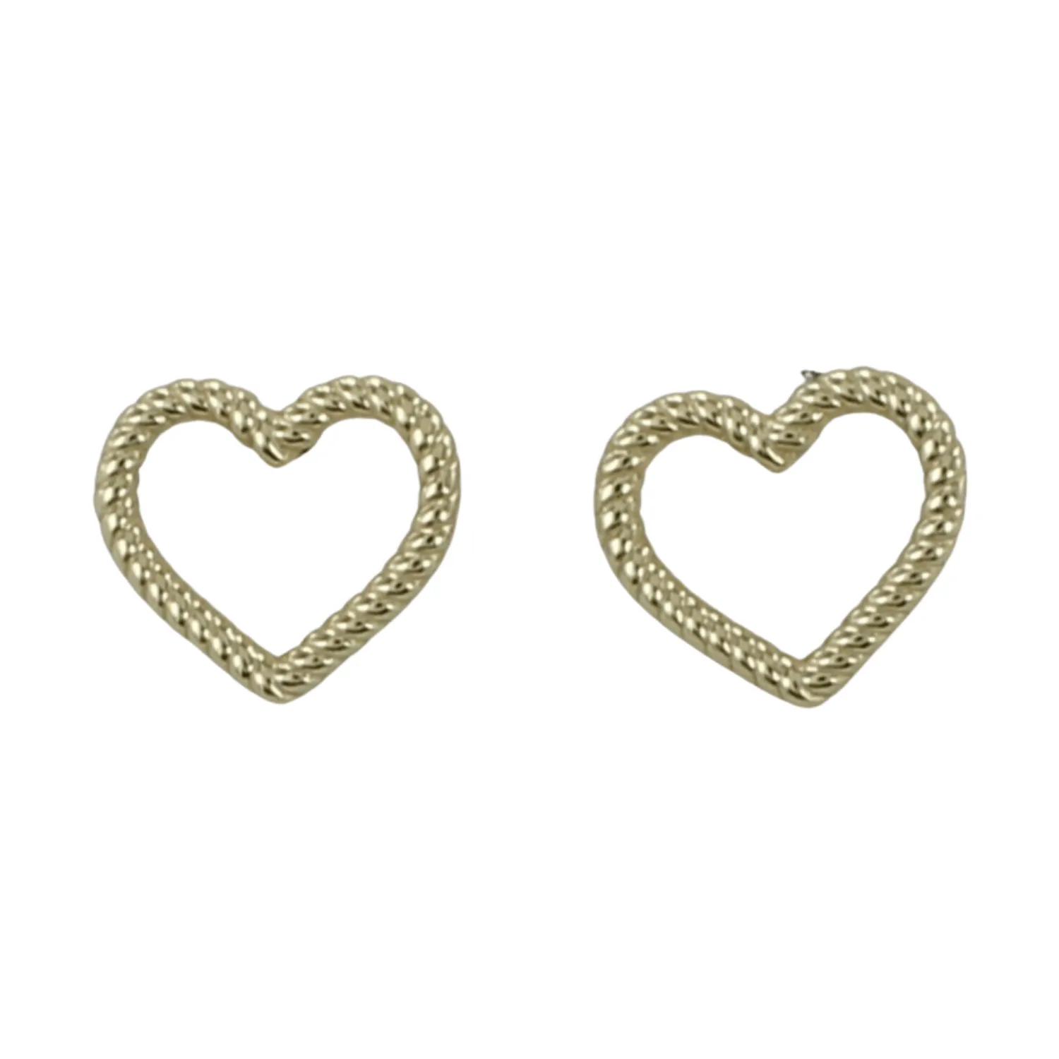 Twisted Heart Stud Earrings