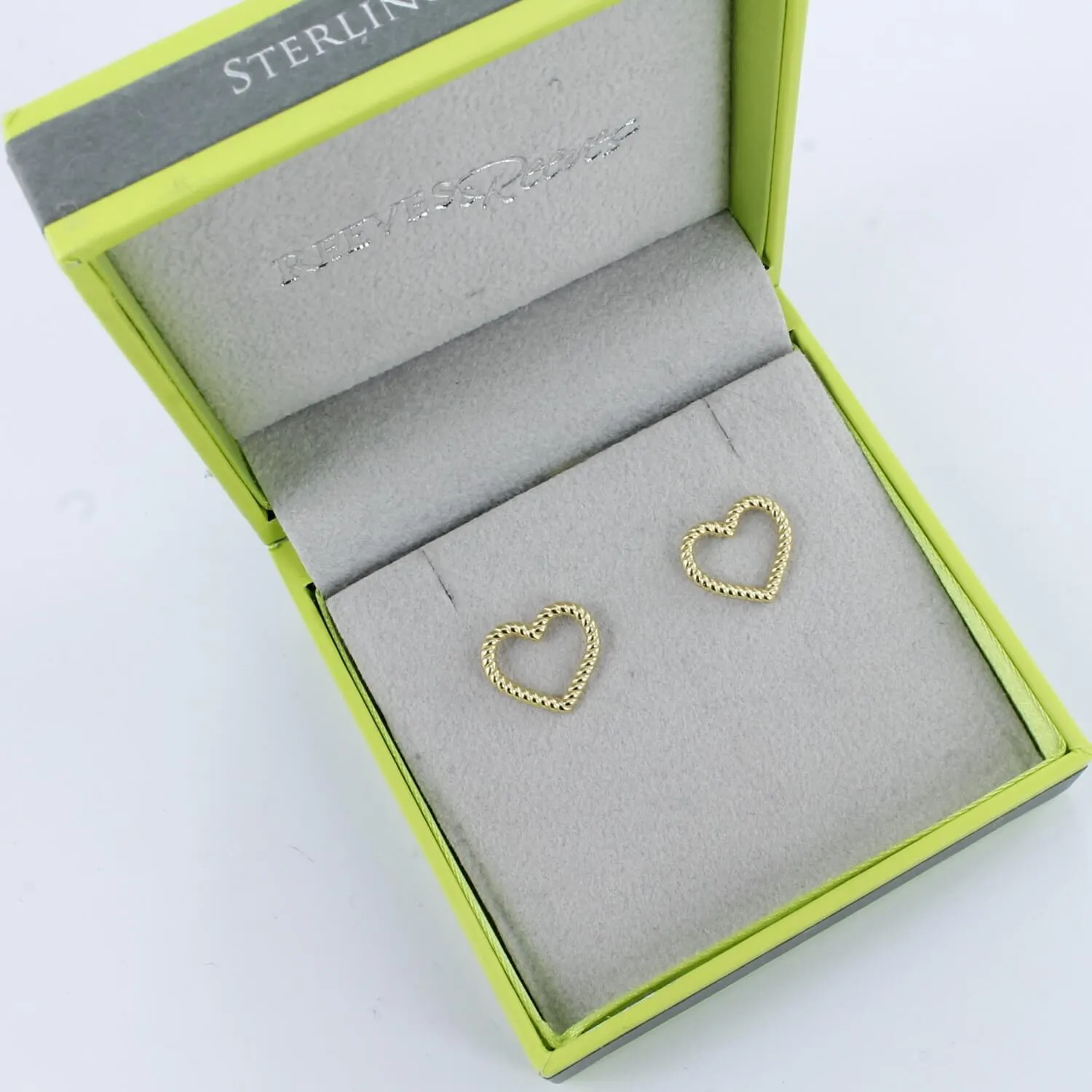 Twisted Heart Stud Earrings